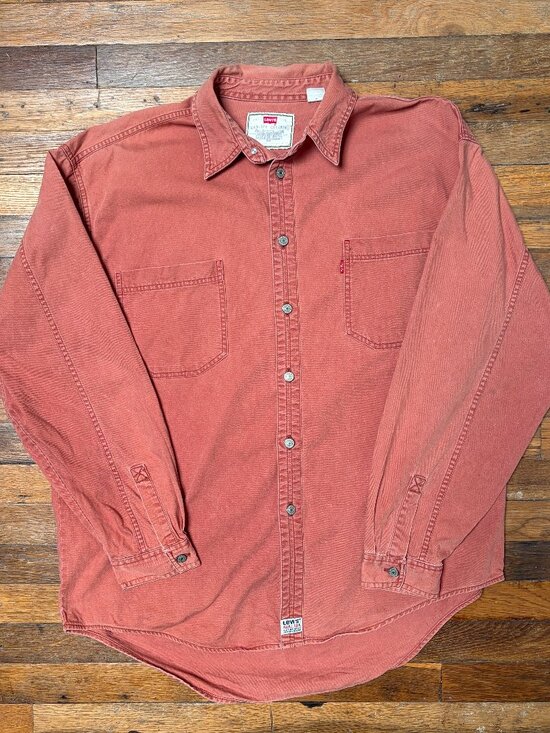 Levi's Other - 1990's Levi's Button Down Long Sleeve Shirt, XL, Light Brown